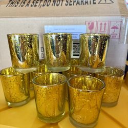 Gold Voltives Candle Holders 