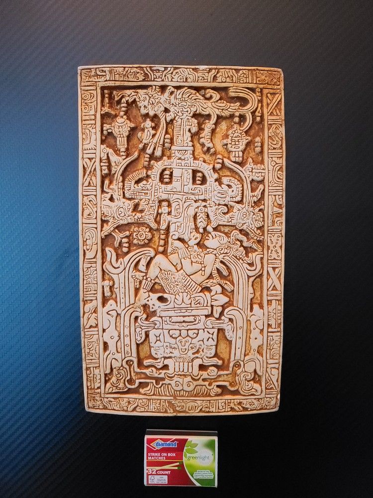 Mayan King Pakal Sarcophagus Astronaut Aztec Maya Sculpture Mexico Statue Art