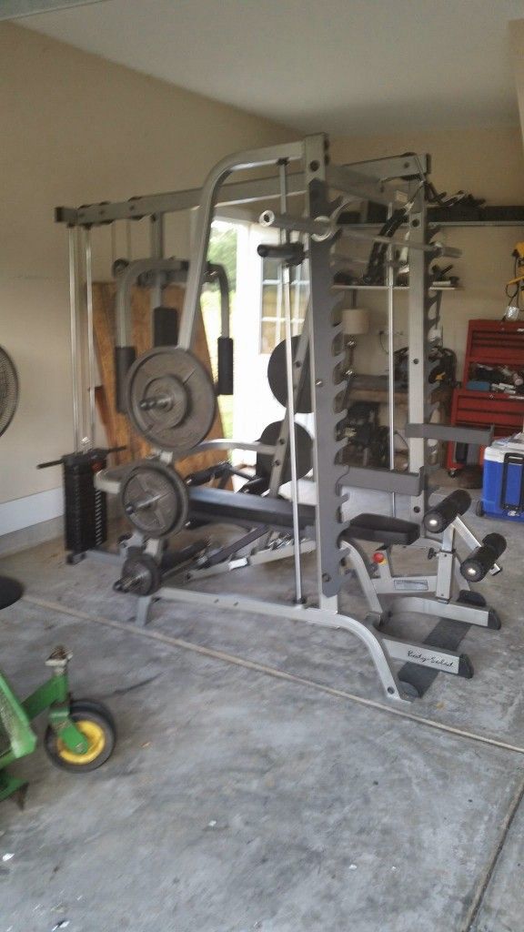 Commercial Home Gym With Free Weights
