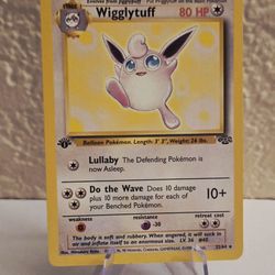 Pokémon TCG Wigglytuff 1st Edition Jungle Rare Card 32/64 MP
