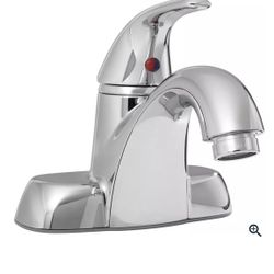 #57 / Single Handle Centerset Bathroom Sink Faucet in Chrome