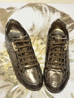 Women Dior Gold Sneaker 