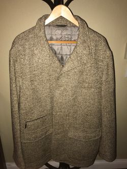 Men's Brown Wool Jacket A. Hampton&Son XL