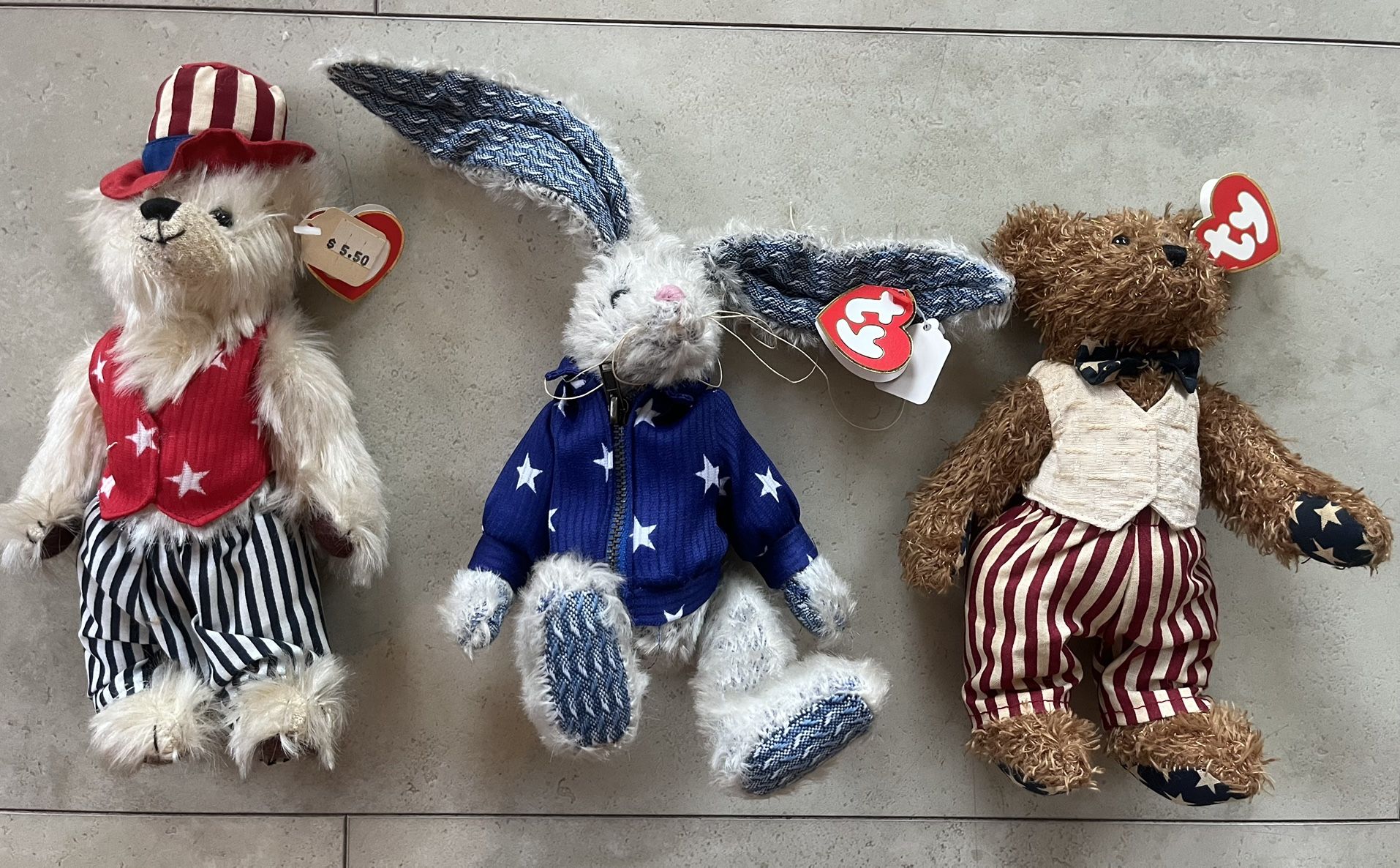Vintage Patriotic Beanie Babies