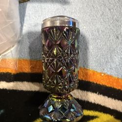 Fenton Black Amethyst Carnival Glass Salt Or Pepper Shaker