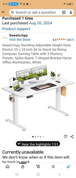 Standing desk