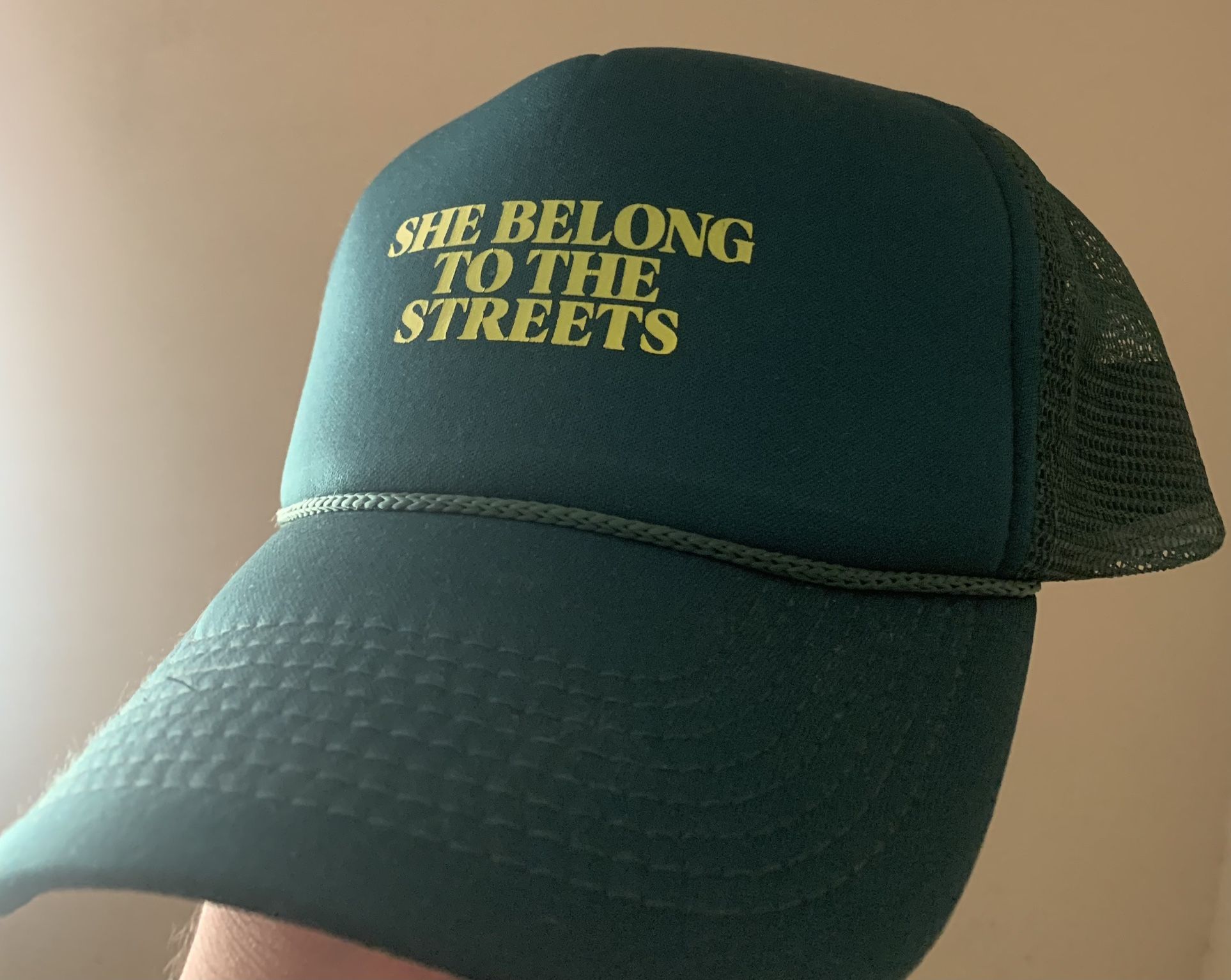 She Belong To The Streets Green FBG Trucker Hat *Out Of Stock*