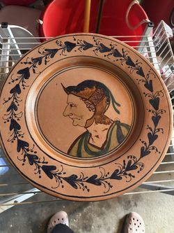 Sicilian Folk Art Ceramic Plate