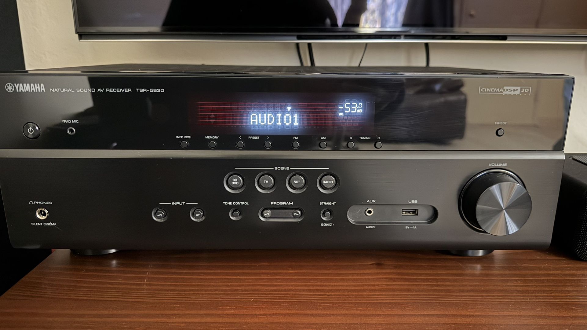 Yamaha TSR-5830 is a 7.2-channel network AV receiver ,Dolby Atmos and DTS:X object-based surround so