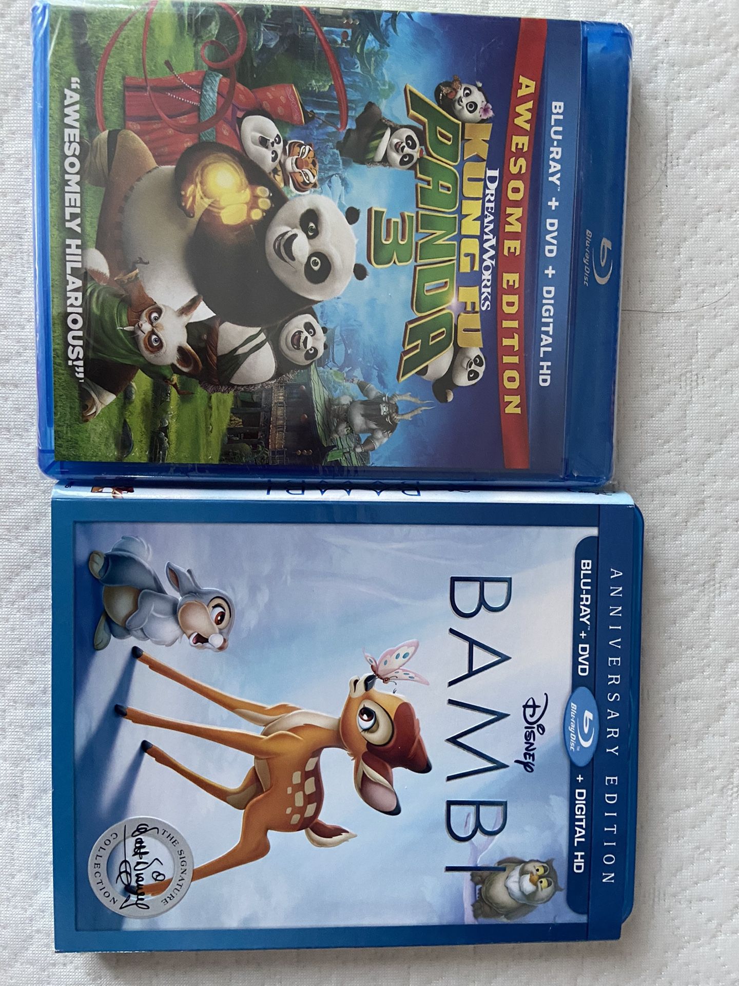 Kung Fu / Bambi “opened”Kids Blu-ray