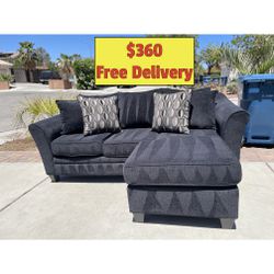Dark Blue Sectional Sofa Chaise Set With Free Delivery