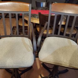 2 TOMMY BAHAMAS HIGH CHAIRS , BAR HEIGHT 