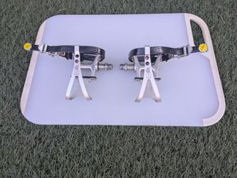 Vintage MKS RX-1 NJS Track Pedals with ACE Clips And Campy Straps - Can Ship