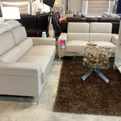 Beautiful Furniture Sofa Loveseat On Sale Now For $499 Colors White/Gray/BlackRed.