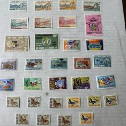 Vietnam Collection Of 32 Stamps Mint Hinged 