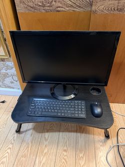 Monitor Desk Keyboard and Mouse