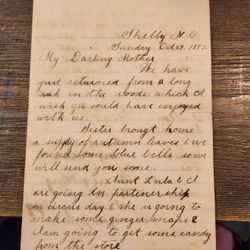 1897 Shelby NC Letter Re: Son Writes to Mother- Good Content  (See Transcription)