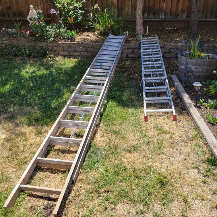 32 Ft And 20 Ft Aluminum Werner Extension Ladder