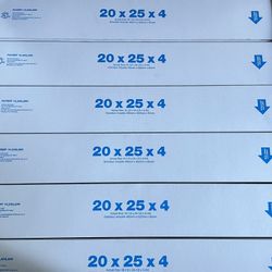 House HVAC Filters 20” x  25” x 4”