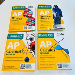 Barron’s AP Calculus, Chemistry, Biology, European History (Premium 2026)