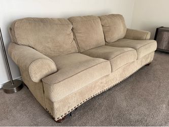 Beige Upholstered Sofa