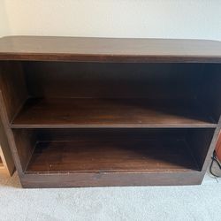 Dark wood bookcase