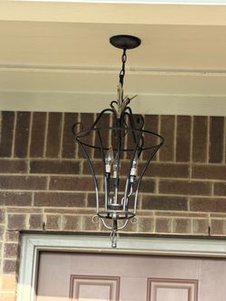 Beautiful hanging 3 bulb chandelier (indoor/outdoor)