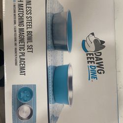 Dog Bowls With Magnetic Mats