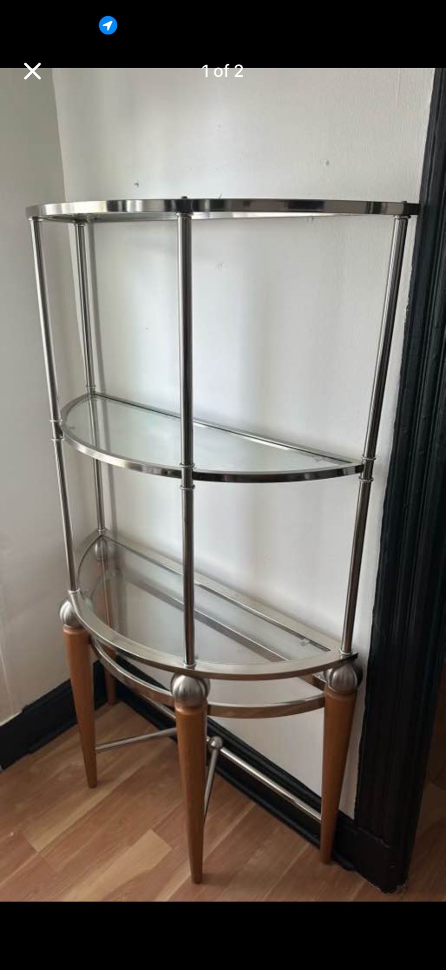 Corner Glass Etegere