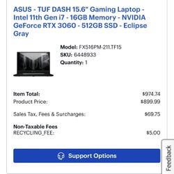 Asus TUF GAMING LAPTOP