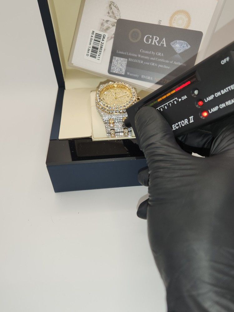 Moissanite VVS Diamond Watch (PASSES TESTER)