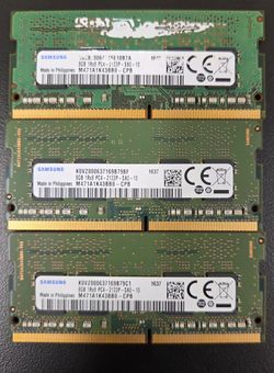 Samsung 8GB DDR4 2133MHz SO-DIMM RAM (x3)