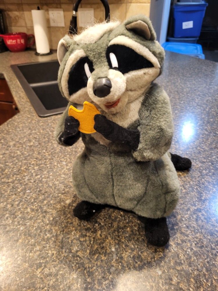 Meeko large 14" plush racoon from Pocahontas