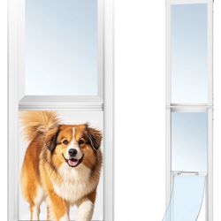 SLSY Dog Door for Sliding Glass Doors Adjustable Height 68.9" to 92.5" XS/S/M/L
