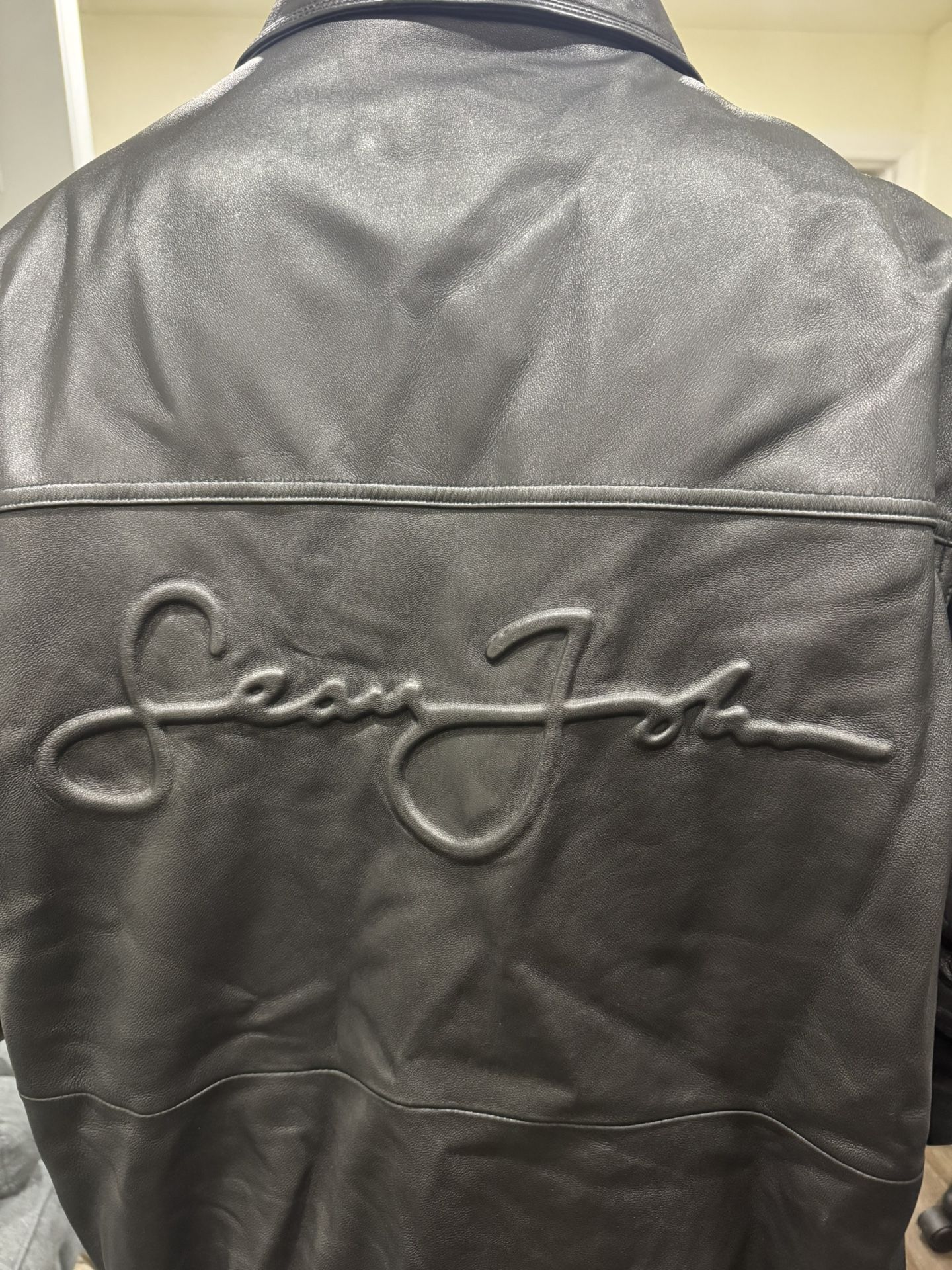 XXL SEAN JOHN JACKET GENUINE LEATHER