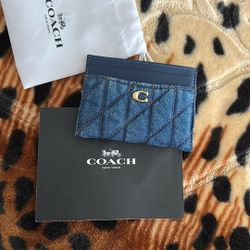 Dark Denim Coach Card holder 