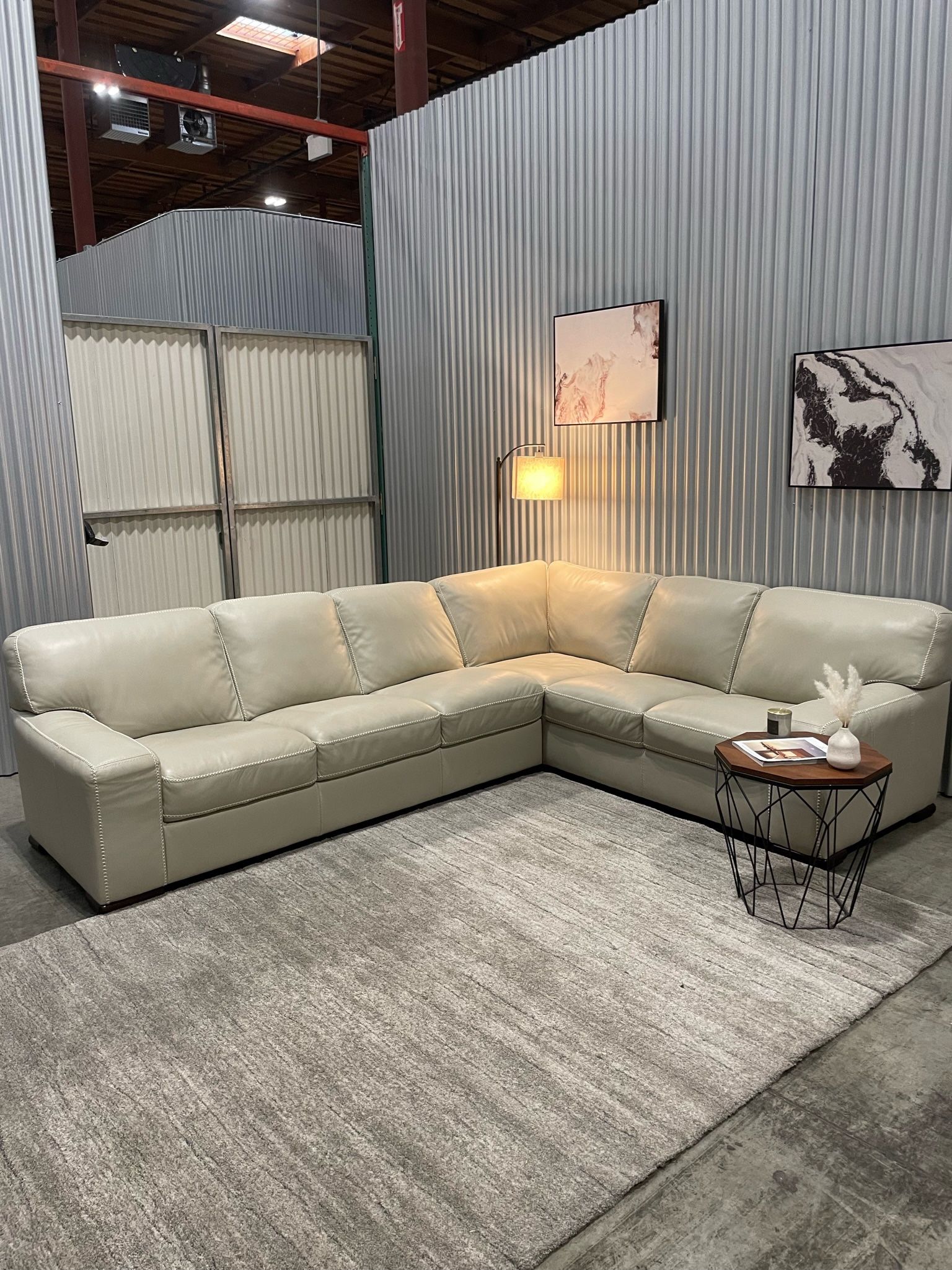 Buckley Leather Sectional - DELIVERY AVAILABLE 🚚