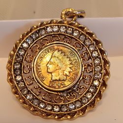 1897 Indian Head US Penny Pendant