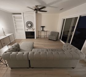 Restoration Hardware Chesterfield Style Sectional Sofa