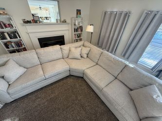 Sectional Couch With 4 Oversized Down Pillows