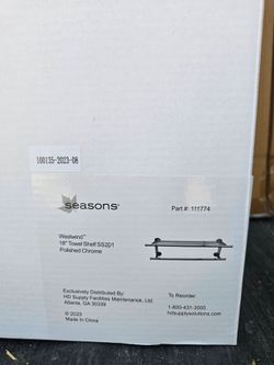 Seasons 18 inch chromed towel rack