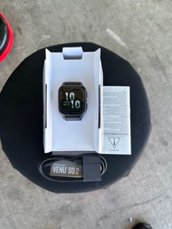 Garmin Venum® Sq 2 GPS smart watch, all-day health monitoring, long battery life, AMOLED screen, slate and gray shadow