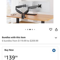 MOUNTUP Dual Monitor Mount  Holds 37.5lbs