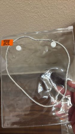 Sterling silver 20 inch moissanite tennis chain