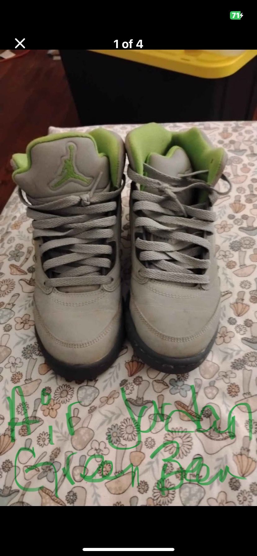 Air Jordan Green bean 5’s