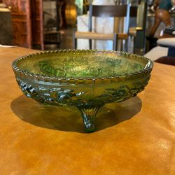 Imperial Lusters Rose Pattern Carnival Footed Bowl