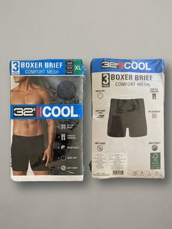 32 Degrees Cool Comfort Mesh Boxer Briefs 3-Pack x2