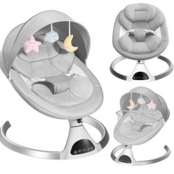 HARPPA Electric Baby Swing for Infants with Bluetooth Music, 5 Sway Speed, Remote Control, Gray Brand New still in the box B529)