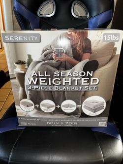 Serenity 15lb Weighted Blanket 3-Piece Set