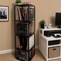 Rotating Record Rack Vinyl Lp